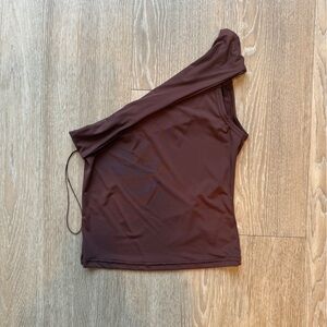 Lioness Chocolate Brown Asymmetrical Top